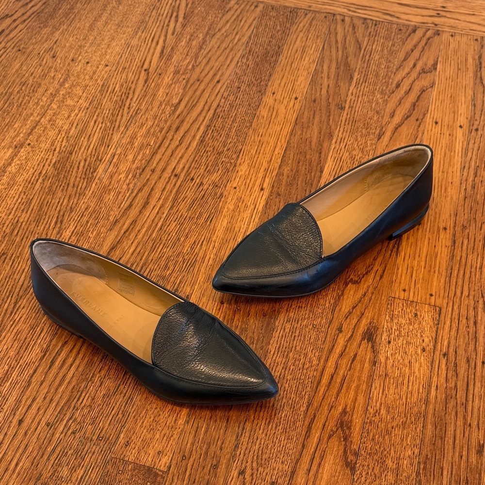 Everlane Womens Modern Day Leather Pointy Loafer in women's size 8